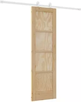 vidaXL Schiebet&uuml;r natur und wei&szlig; 61x198,5cm (3445476)