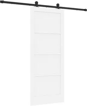 vidaXL Schiebet&uuml;r ORKDAL 83x202cm Kiefernholz wei&szlig;