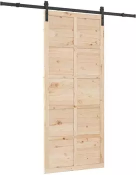 vidaXL Schiebet&uuml;r natur 100x208cm Massivkiefer (3445638)
