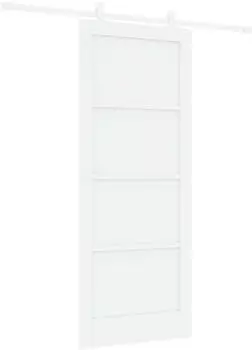 vidaXL Schiebet&uuml;r wei&szlig; 83x202cm, massives Kiefernholz (3445470)
