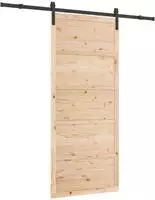 vidaXL Schiebet&uuml;r Natur 100 x 208 cm Massives Kiefernholz