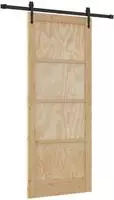 vidaXL Schiebet&uuml;r ORKDAL 86 x 211 cm Massives Kiefernholz Natur