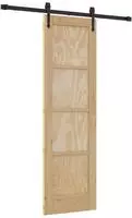 vidaXL Schiebet&uuml;r ORKDAL 61 x 198,5 cm Massives Kiefernholz Natur