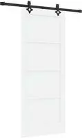 vidaXL Schiebet&uuml;r ORKDAL 83 x 202 cm Massives Kiefernholz Wei&szlig;