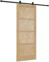 vidaXL Schiebet&uuml;r ORKDAL 86 x 211 cm Massives Kiefernholz Natur