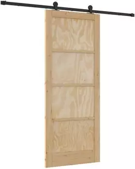 vidaXL Schiebet&uuml;r ORKDAL Massives Kiefernholz 86x211cm