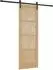 vidaXL Schiebetür Kiefernholz massiv 73,5x211cm, natur/schwarz (3445405)