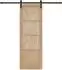 vidaXL Schiebetür Kiefernholz massiv 73,5x211cm, natur/schwarz (3445405)