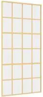 vidaXL Schiebet&uuml;r Golden 102,5x205 cm ESG-Klarglas und Aluminium