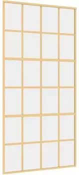 vidaXL Schiebet&uuml;r Golden 102,5x205cm ESG-Klarglas, Aluminium (155174)