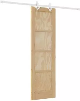 vidaXL Schiebet&uuml;r natur und wei&szlig; 61x198,5cm