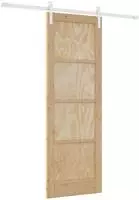 vidaXL Schiebet&uuml;r 73,5 x 211 cm Massives Kiefernholz