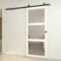 Inova Holzschiebetür weiß mit 3 Glasfeldern, Landhausstil, Softclose, 900x2150mm (BHTG481K92-BHZP481H17)