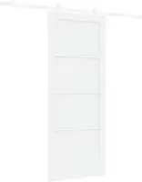 vidaXL Schiebet&uuml;r Wei&szlig; 83 x 202 cm Massives Kiefernholz