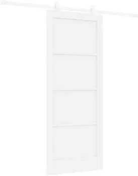 vidaXL Schiebet&uuml;r wei&szlig; 83x202cm, massives Kiefernholz (3445479)