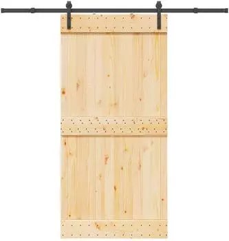 vidaXL Schiebet&uuml;r NARVIK nat&uuml;rlich und schwarz 100x210cm (3445262)