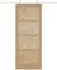 vidaXL Schiebetür Massivkiefer natur/weiß 86x211cm (3445475)