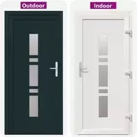 vidaXL Vordert&uuml;r 98 x 200 cm PVC Anthrazit
