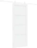 vidaXL Schiebet&uuml;r Wei&szlig; 83 x 202 cm Massives Kiefernholz