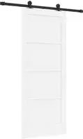 vidaXL Schiebet&uuml;r ORKDAL 83 x 202 cm Massives Kiefernholz Wei&szlig;