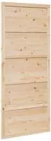 vidaXL Scheunent&uuml;r 100 x 2,5 x 208 cm Massives Kiefernholz Natur