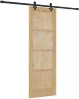 vidaXL Schiebet&uuml;r ORKDAL 73,5 x 211 cm Massives Kiefernholz Natur