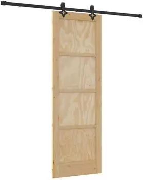 vidaXL ORKDAL Schiebet&uuml;r massives Kiefernholz, natur, 73,5x211cm