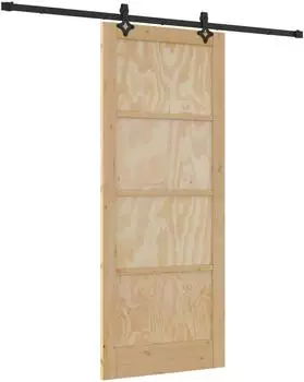 vidaXL ORKDAL Schiebet&uuml;r Massivkiefer natur 86x211cm