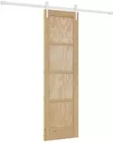 vidaXL Schiebet&uuml;r ORKDAL Nat&uuml;rlich und Wei&szlig; 61 x 198,5 cm