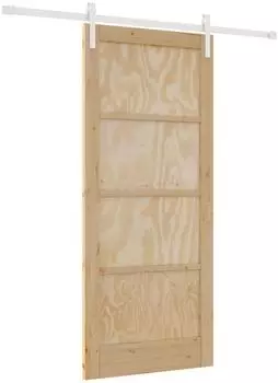 vidaXL Schiebet&uuml;r natur und wei&szlig; 86x198,5cm (3445420)