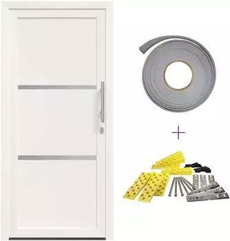 vidaXL Haust&uuml;r wei&szlig;, PVC, 108x208cm (3445694)