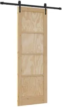 vidaXL Schiebet&uuml;r ORKDAL Massivholz Kiefer natur 73,5x211cm