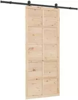 vidaXL Schiebet&uuml;r 100 x 208 cm Massives Kiefernholz Natur
