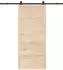 vidaXL Schiebetür Massives Kiefernholz 100x208cm, natur (3445648)