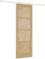 vidaXL Schiebet&uuml;r Nat&uuml;rlich und Wei&szlig; 73,5 x 211 cm