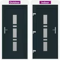 vidaXL Vordert&uuml;r 98 x 200 cm PVC Anthrazit