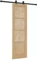 vidaXL Schiebet&uuml;r ORKDAL 61 x 198,5 cm Massives Kiefernholz Natur