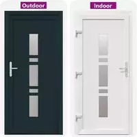vidaXL Vordert&uuml;r 88 x 200 cm PVC Anthrazit