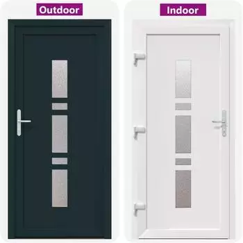 vidaXL Haust&uuml;r 88x200cm, PVC, anthrazit (3445735)