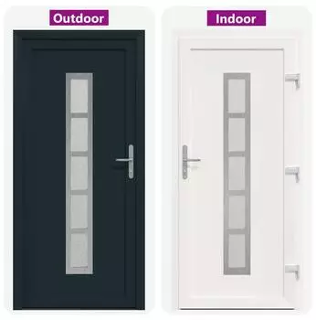 vidaXL Haust&uuml;r anthrazit 88x200cm PVC (3445723)