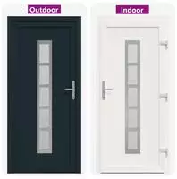 vidaXL Vordert&uuml;r Anthrazit 98 x 208 cm PVC