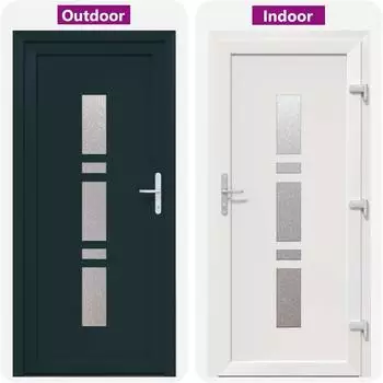 vidaXL Haust&uuml;r 98x208cm PVC anthrazit (3445741)