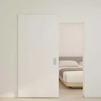 Inova Holzschiebet&uuml;r Komplettset 1030x2100mm, wei&szlig;, unsichtbare Laufschiene, Softclose