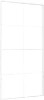 vidaXL Schiebet&uuml;r ESG-Glas und Aluminium 102,5x205cm wei&szlig; (151676)