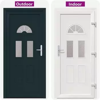 vidaXL Haust&uuml;r 98x208cm, PVC, anthrazit (3445749)