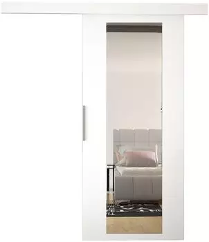 Mirjan24 Geko IV 80 Schiebetürsystem mit Spiegel, weiß