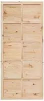 vidaXL Scheunent&uuml;r 90 x 2,5 x 208 cm Massives Kiefernholz Natur