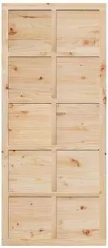 vidaXL Scheunentür 90x2,5x208cm, massives Kiefernholz, natur