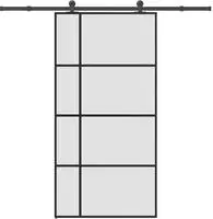 vidaXL Schiebet&uuml;r mit Beschlag 102,5x205 cm ESG-Glas & Aluminium