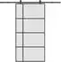 vidaXL Schiebetür mit Beschlag ESG-Glas & Aluminium 102,5x205cm (3332928)